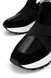 Tamer Tanca Kadın Deri/Tekstil Siyah Sneakers & Spor Ayakkabı 923 01TC BN AYK SK24-25 SIYAH