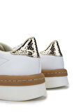 Tamer Tanca Kadın Hakiki Deri Beyaz Sneakers & Spor Ayakkabı 817 088 BN AYK SK24-25 BYZ CILT/BYZ SUET