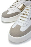 Tamer Tanca Kadın Hakiki Deri Beyaz Sneakers & Spor Ayakkabı 817 088 BN AYK SK24-25 BYZ CILT/BYZ SUET