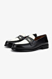Valmenti Kadın Siyah/Bej Loafer Ayakkabı 1058 01 BN AYK SK24-25 SIYAH/BEJ