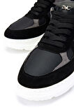 Tamer Tanca Kadın Hakiki Deri Siyah Sneakers & Spor Ayakkabı 1009 02 BN AYK SK24-25 SIYAH