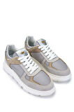 Tamer Tanca Kadın Hakiki Deri Bej Sneakers & Spor Ayakkabı 1009 02 BN AYK SK24-25 BEJ