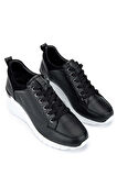 Tamer Tanca Kadın Hakiki Deri Siyah Deri Sneakers & Spor Ayakkabı 1063 04 BN AYK SK24-25 SIYAH DR