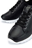 Tamer Tanca Kadın Hakiki Deri Siyah Deri Sneakers & Spor Ayakkabı 1063 04 BN AYK SK24-25 SIYAH DR