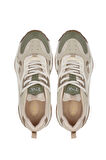 Tamer Tanca Kadın Vegan Beyaz/Haki Sneakers & Spor Ayakkabı 936 65137 BN AYK SK24-25 BEYAZ/HAKI