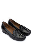 Tamer Tanca Kadın Hakiki Deri Siyah Loafer Ayakkabı 1065 128-06 BN AYK SK24-25 SYH DR/PTK BSK
