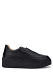 Tamer Tanca Kadın Hakiki Deri Siyah Floter Sneakers & Spor Ayakkabı 937 01 BN AYK SK24-25 SIYAH FLTR
