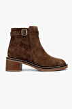 Valmenti Kadın Topuklu Bot 1075 060-02 BN BOT SK24-25 CEVIZ YRM SUET