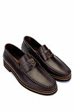 Tamer Tanca Erkek Hakiki Deri Kahverengi Loafer Ayakkabı 1008 3390 ERK AYK SK24-25 KAHVE DR