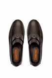 Tamer Tanca Erkek Hakiki Deri Kahverengi Loafer Ayakkabı 1008 3390 ERK AYK SK24-25 KAHVE DR