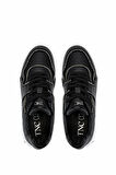 Tamer Tanca Kadın Hakiki Deri Siyah Deri Sneakers & Spor Ayakkabı 1037 08 BN AYK SK24-25 SIYAH DR
