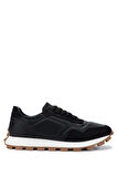 Tamer Tanca Erkek Hakiki Deri Siyah Sneakers & Spor Ayakkabı 1084 7003 ERK AYK SK24-25 SIYAH/KAHVE