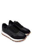 Tamer Tanca Erkek Hakiki Deri Siyah Sneakers & Spor Ayakkabı 1084 7003 ERK AYK SK24-25 SIYAH/KAHVE