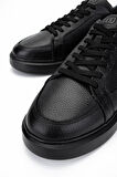 Tamer Tanca Erkek Hakiki Deri Siyah Floter Sneakers & Spor Ayakkabı 04 3522 ERK AYK SK24-25 SIYAH FLTR