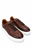 Tamer Tanca Erkek Hakiki Deri Kahverengi Sneakers & Spor Ayakkabı 04 3508 ERK AYK SK24-25 KAHVE