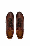 Tamer Tanca Erkek Hakiki Deri Kahverengi Sneakers & Spor Ayakkabı 04 3508 ERK AYK SK24-25 KAHVE