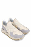 Tamer Tanca Kadın Hakiki Deri Bej Sneakers & Spor Ayakkabı 923 TCSR-072-1 BN AYK SK24-25 BEJ DR/GRI SUET