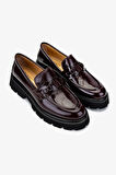 Valmenti Kadın Hakiki Deri Bordo Loafer Ayakkabı 33 052Y BN AYK Y24 BORDO KRSK RGN