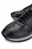 Tamer Tanca Erkek Hakiki Deri Siyah Kroko Sneakers & Spor Ayakkabı 383 6106 ERK AYK SK24-25 SIYAH KROKO