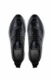Tamer Tanca Erkek Hakiki Deri Siyah Kroko Sneakers & Spor Ayakkabı 383 6106 ERK AYK SK24-25 SIYAH KROKO