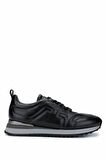 Tamer Tanca Erkek Hakiki Deri Siyah Sneakers & Spor Ayakkabı 383 5960 ERK AYK SK24-25 SIYAH SLVR