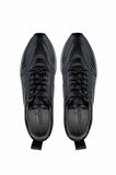 Tamer Tanca Erkek Hakiki Deri Siyah Sneakers & Spor Ayakkabı 383 5960 ERK AYK SK24-25 SIYAH SLVR