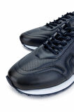 Tamer Tanca Erkek Hakiki Deri Lacivert Sneakers & Spor Ayakkabı 383 5960 ERK AYK SK24-25 LACI SLVR