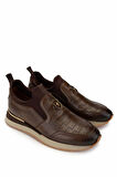 Tamer Tanca Erkek Hakiki Deri Kahverengi Sneakers & Spor Ayakkabı 383 6276 ERK AYK SK24-25 KAHVE SLVR