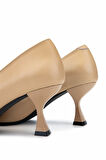 Tamer Tanca Kadın Hakiki Deri Bej Topuklu Ayakkabı 1027 0198 BN AYK SK24-25 NUDE DR