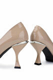 Tamer Tanca Kadın Hakiki Deri Bej Topuklu Ayakkabı 1027 0197 BN AYK SK24-25 NUDE RGN