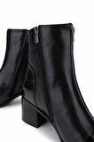 Tamer Tanca Kadın Hakiki Deri Siyah Topuklu Bot 1081 555 BN BOT SK24-25 SYH DR/PTK BSK