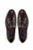 Tamer Tanca Erkek Hakiki Deri Kahverengi Loafer Ayakkabı 863 R02 ERK AYK SK24-25 KAHVE