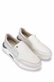 Tamer Tanca Erkek Hakiki Deri Beyaz Casual Ayakkabı 298 2935-2526 ERK AYK Y25 TRG OFF WHITE