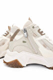Tamer Tanca Kadın Vegan Nude/Haki Sneakers & Spor Bot 936 6580 BN BOT SK24-25 NUDE/HAKI
