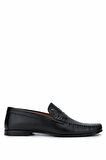 Tamer Tanca Erkek Hakiki Deri Siyah Kroko Loafer Ayakkabı 478 B1100 ERK AYK SK24-25 SIYAH KROKO