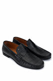 Tamer Tanca Erkek Hakiki Deri Siyah Kroko Loafer Ayakkabı 478 B1100 ERK AYK SK24-25 SIYAH KROKO