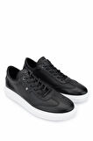 Tamer Tanca Erkek Hakiki Deri Siyah Floter Sneakers & Spor Ayakkabı 352 22350 ERK AYK Y25 SIYAH FLTR