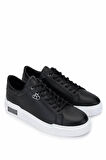 Tamer Tanca Erkek Hakiki Deri Siyah Deri Sneakers & Spor Ayakkabı 352 22053 ERK AYK Y25 SIYAH DR