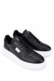 Tamer Tanca Erkek Hakiki Deri Siyah Sneakers & Spor Ayakkabı 352 22059 ERK AYK Y25 SYH DR/SYH SUET