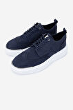 Valmenti Erkek Hakiki Deri Lacivert Nubuk Sneakers & Spor Ayakkabı 352 22284 ERK AYK Y25 LACI NBK