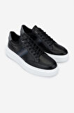 Valmenti Erkek Hakiki Deri Siyah Deri Sneakers & Spor Ayakkabı 352 22308 ERK AYK Y25 SIYAH DR