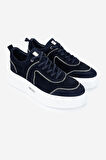 Valmenti Erkek Hakiki Deri Lacivert Süet Sneakers & Spor Ayakkabı 352 22323 ERK AYK Y25 LACI SUET