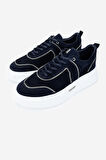 Valmenti Erkek Hakiki Deri Lacivert Süet Sneakers & Spor Ayakkabı 352 22323 ERK AYK Y25 LACI SUET