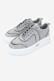 Valmenti Erkek Hakiki Deri Gri Sneakers & Spor Ayakkabı 352 22323 ERK AYK Y25 GRI SUET