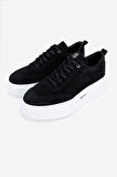 Valmenti Erkek Hakiki Deri Siyah Süet Sneakers & Spor Ayakkabı 352 22332 ERK AYK Y25 SIYAH SUET