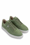 Tamer Tanca Erkek Hakiki Deri Yeşil Sneakers & Spor Ayakkabı 352 22234 ERK AYK Y25 YESIL SUET