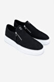 Valmenti Erkek Hakiki Deri Siyah Nubuk Sneakers & Spor Ayakkabı 352 22243 ERK AYK Y25 SIYAH NBK