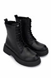 Tamer Tanca Kadın Hakiki Deri Siyah Deri Casual Bot 945 4322 BN BOT SK24-25 SIYAH DR