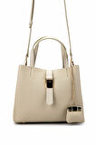 Tamer Tanca Kadın Vegan Bej Omuz Çanta 921 27008  BN CNT Y25 BEIGE