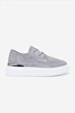 Valmenti Erkek Hakiki Deri Gri Sneakers & Spor Ayakkabı 352 22253 ERK AYK Y25 GRI SUET